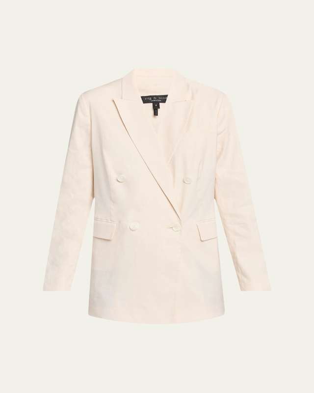 Emile Double-Breasted Linen Blazer